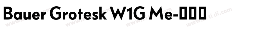 Bauer Grotesk W1G Me字体转换